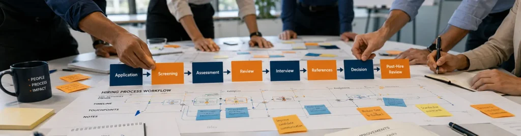 HR team mapping integrity and honesty into the hiring process