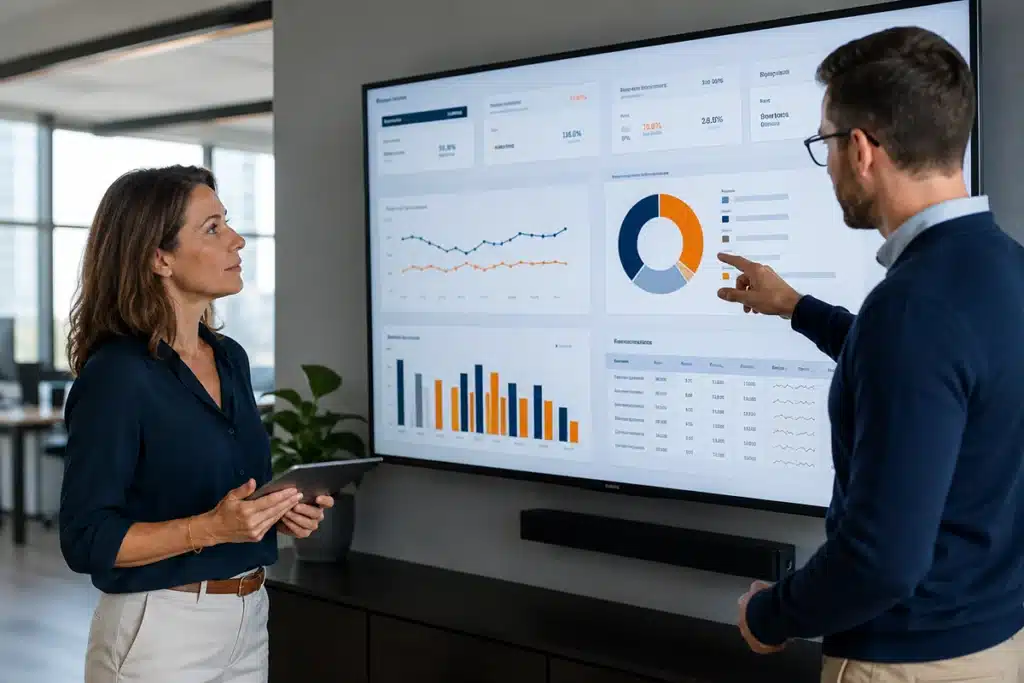 HR leaders measuring honesty and integrity screening for better hiring outcomes on a KPI dashboard