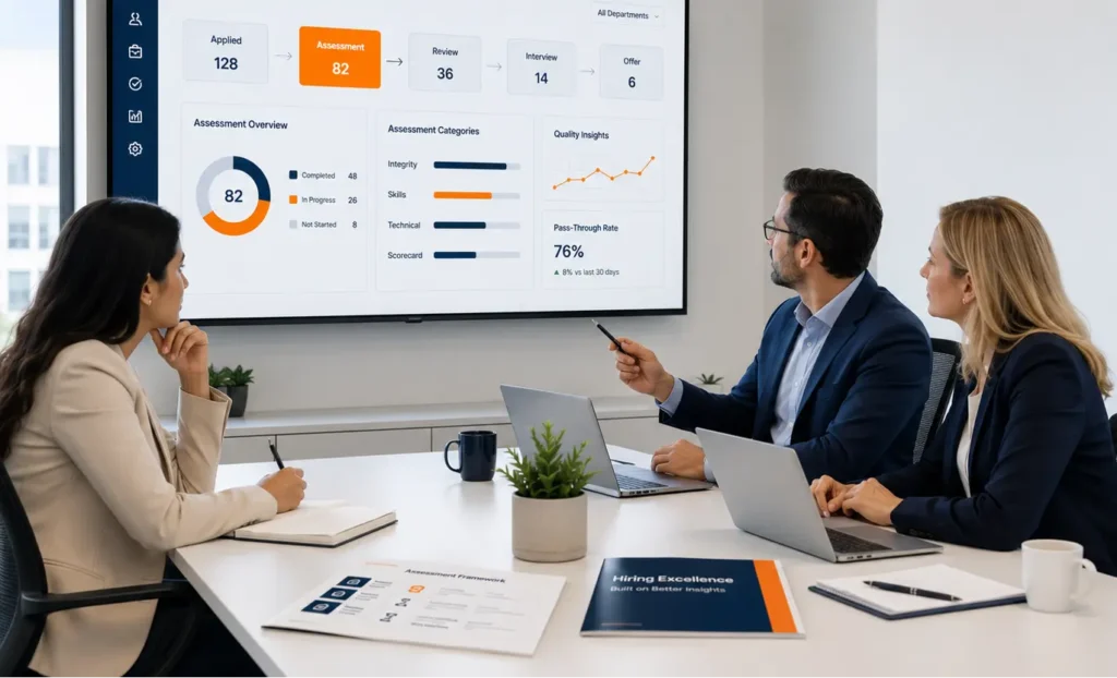 Pre-hiring assessment tools guide for HR team reviewing candidate screening software