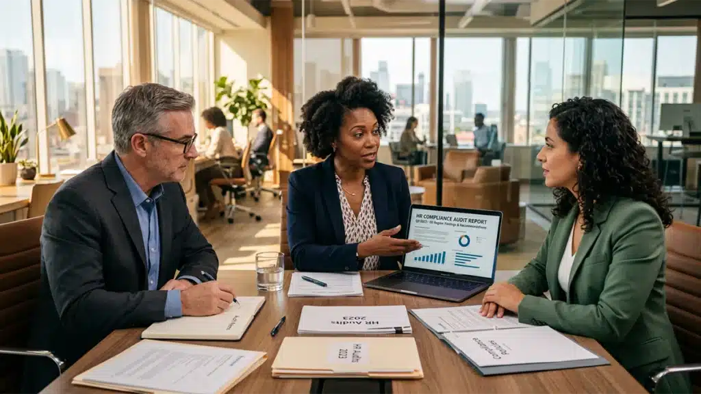 HR compliance team conducting an annual honesty test adverse impact audit at a US organization