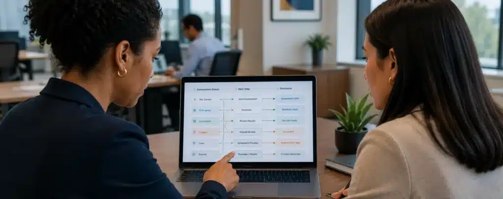 HR operations specialist configuring ATS dispositions for online integrity assessment best practices for HR