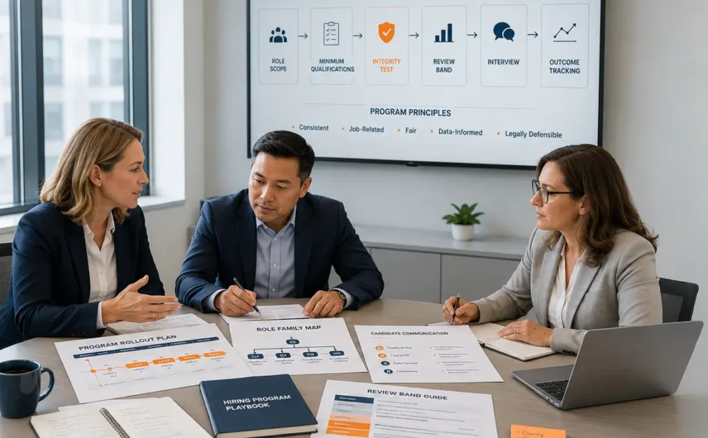 Framework for honesty integrity tests for hiring programs from role scope to KPI tracking