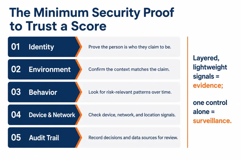 Infographic of layered identity, environment, behavior, and audit controls for secure and fair online integrity assessments.
secure and fair online integrity assessments