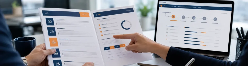 Hiring manager reviewing integrity testing FAQ and sample assessment notes