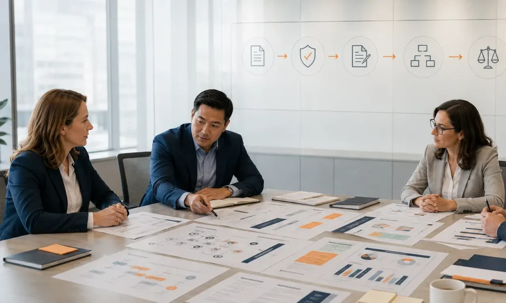 HR team reviewing integrity testing workflow before hiring