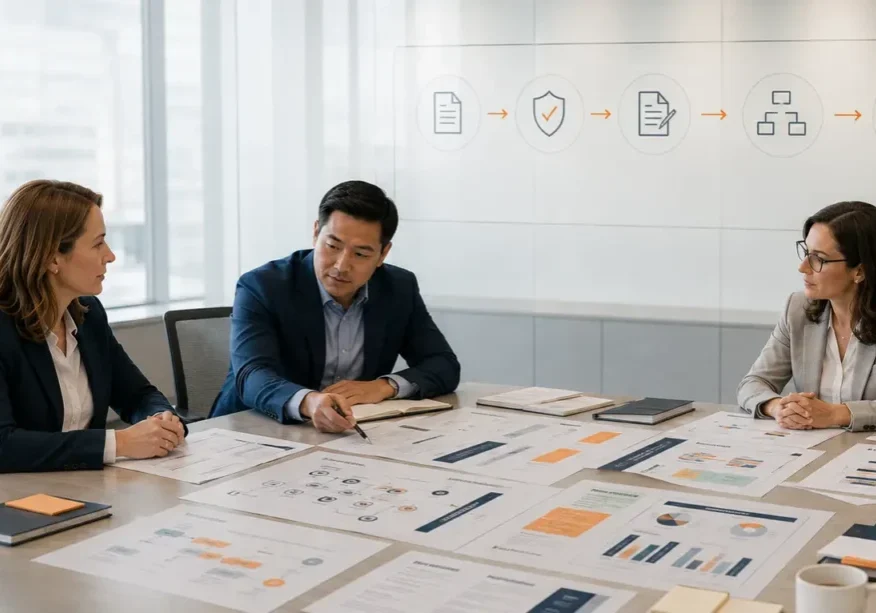HR team reviewing integrity testing workflow before hiring